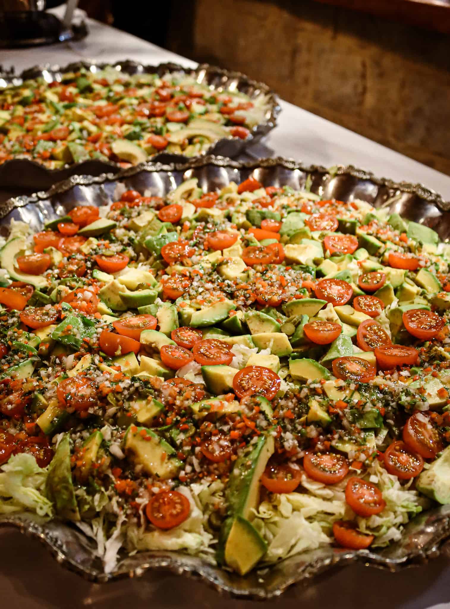 Bandejas de ensalada para evento social